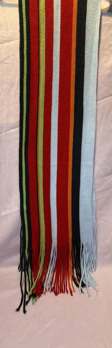 Paul Smith Vintage Multicolored Striped Knit Scarf